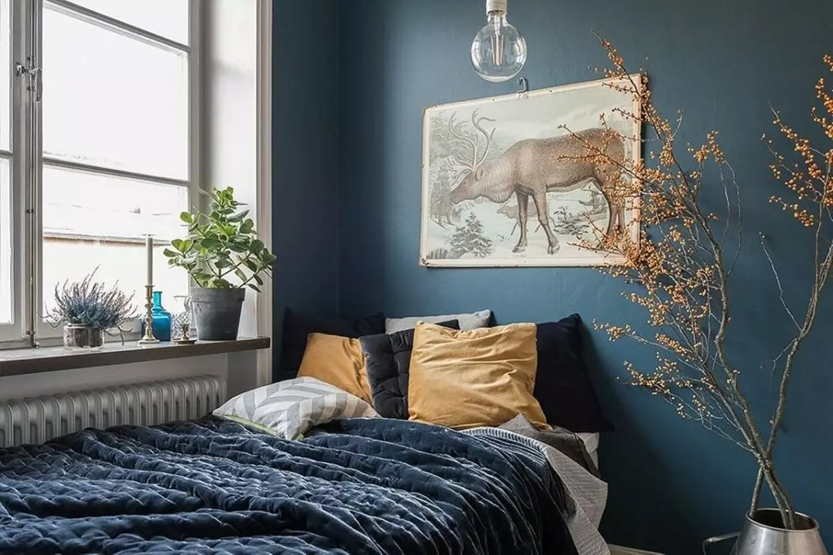 Скандинавски стил в спалнята Интериор: 50 красиви примера 9947_9