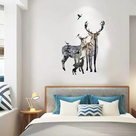 Stiker dekoratif dengan rusa