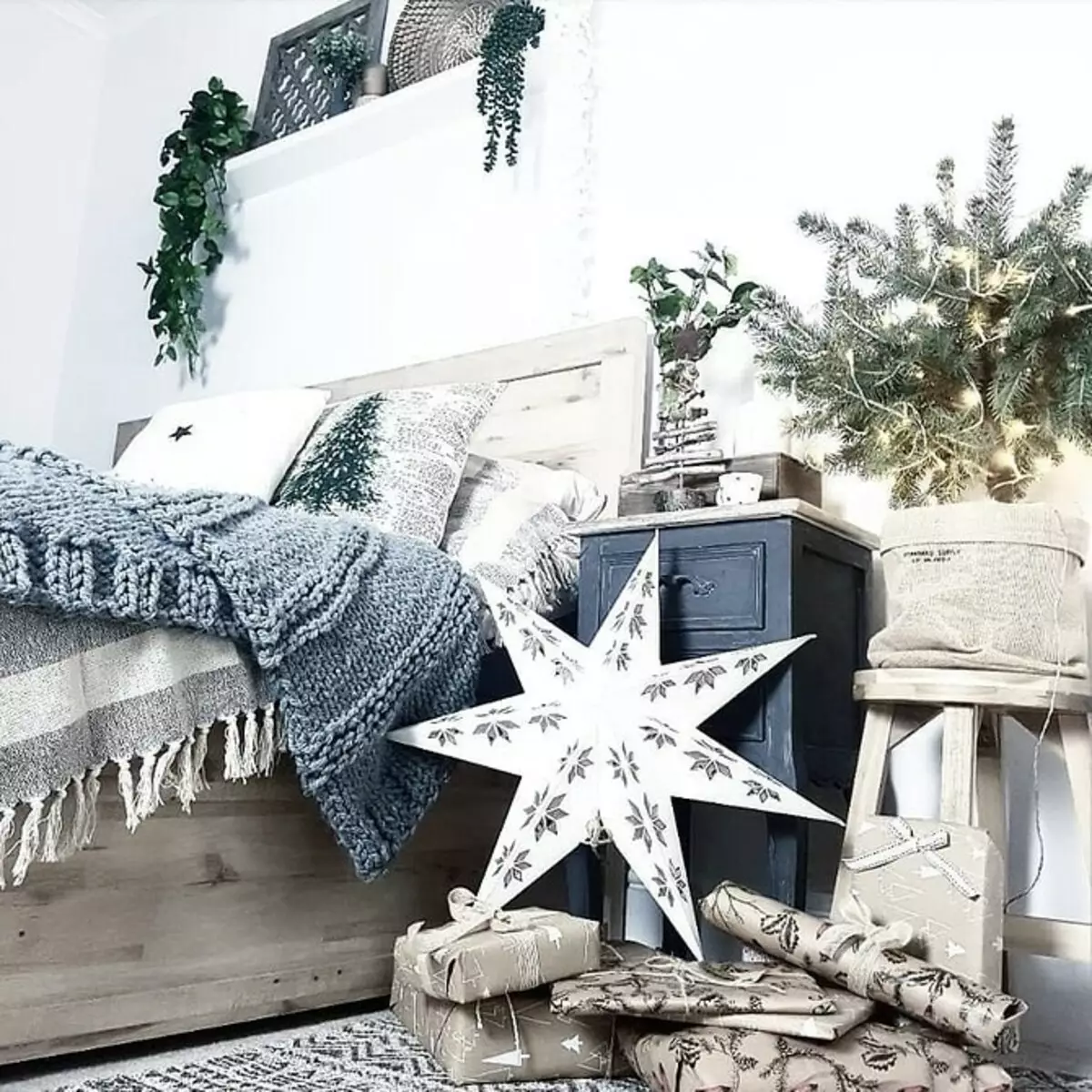 Crear un ambiente festivo: 9 ideas para decoración de interiores Cajas de regalo 9963_33