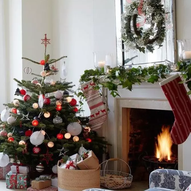 Crear un ambiente festivo: 9 ideas para decoración de interiores Cajas de regalo 9963_4