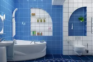 Tuvalet ile birlikte banyo tasarımı: Kayıt İpuçları ve 70+ Başarılı Seçenek 9974_1