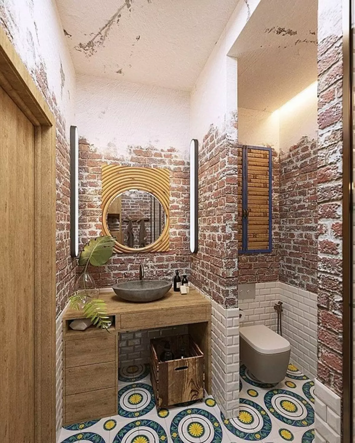 화장실과 결합 된 욕실 디자인 : 등록 팁 및 70+ 성공적인 옵션 9974_103