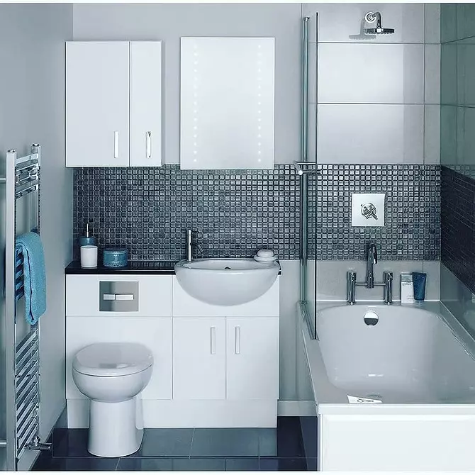 Badeværelsesdesign kombineret med toilet: Registreringstips og 70+ succesfulde muligheder 9974_139