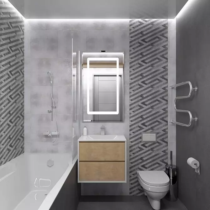 עיצוב חדר אמבטיה בשילוב עם שירותים: רישום טיפים ו 70 + אפשרויות מוצלחות 9974_149