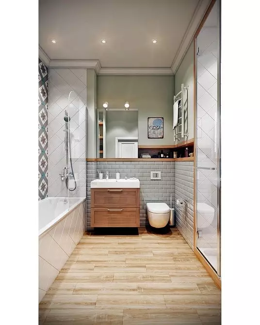 Σχεδιασμός μπάνιου σε συνδυασμό με την τουαλέτα: Συμβουλές εγγραφής και 70+ επιτυχημένες επιλογές 9974_165