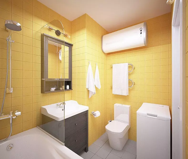 화장실과 결합 된 욕실 디자인 : 등록 팁 및 70+ 성공적인 옵션 9974_40