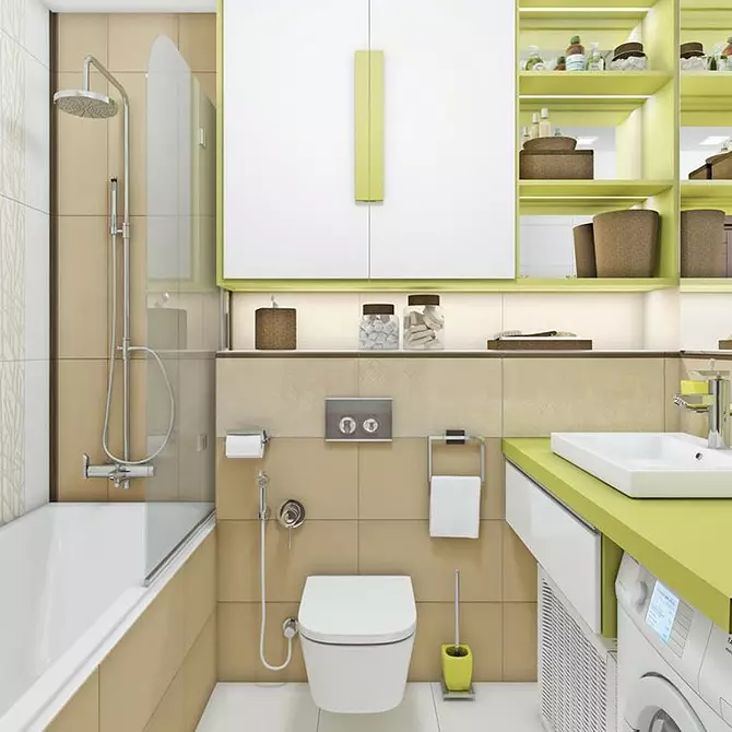 Baderomsdesign kombinert med toalett: Registreringstips og 70 + vellykkede alternativer 9974_41