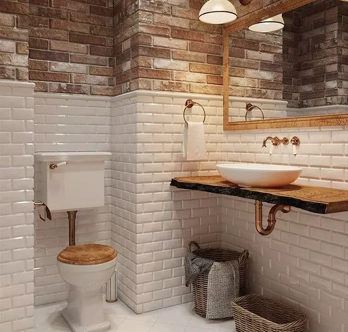 Design de salle de bain combinés avec toilettes: conseils d'inscription et plus de 70 options réussies 9974_59