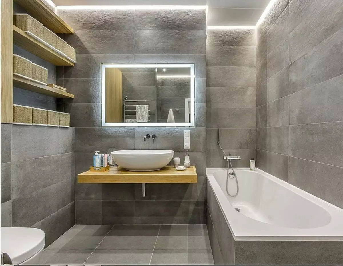 बाथरूम डिजाइन शौचालयको साथ मिल्यो: दर्ता सुझावहरू र 700+ सफल विकल्पहरू 9974_94