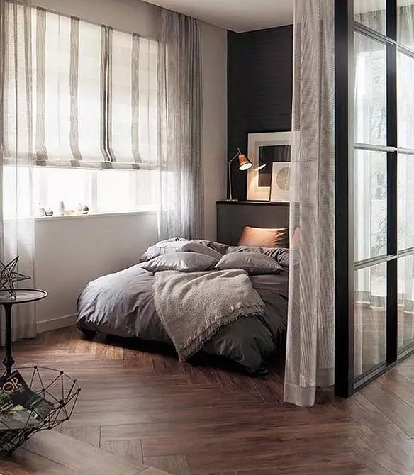 選擇臥室裡的窗台的短窗簾：50個最佳選擇照片 9978_94