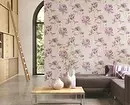Cara milih wallpaper ing ruang tamu, mirsani aturan desain interior 9985_11