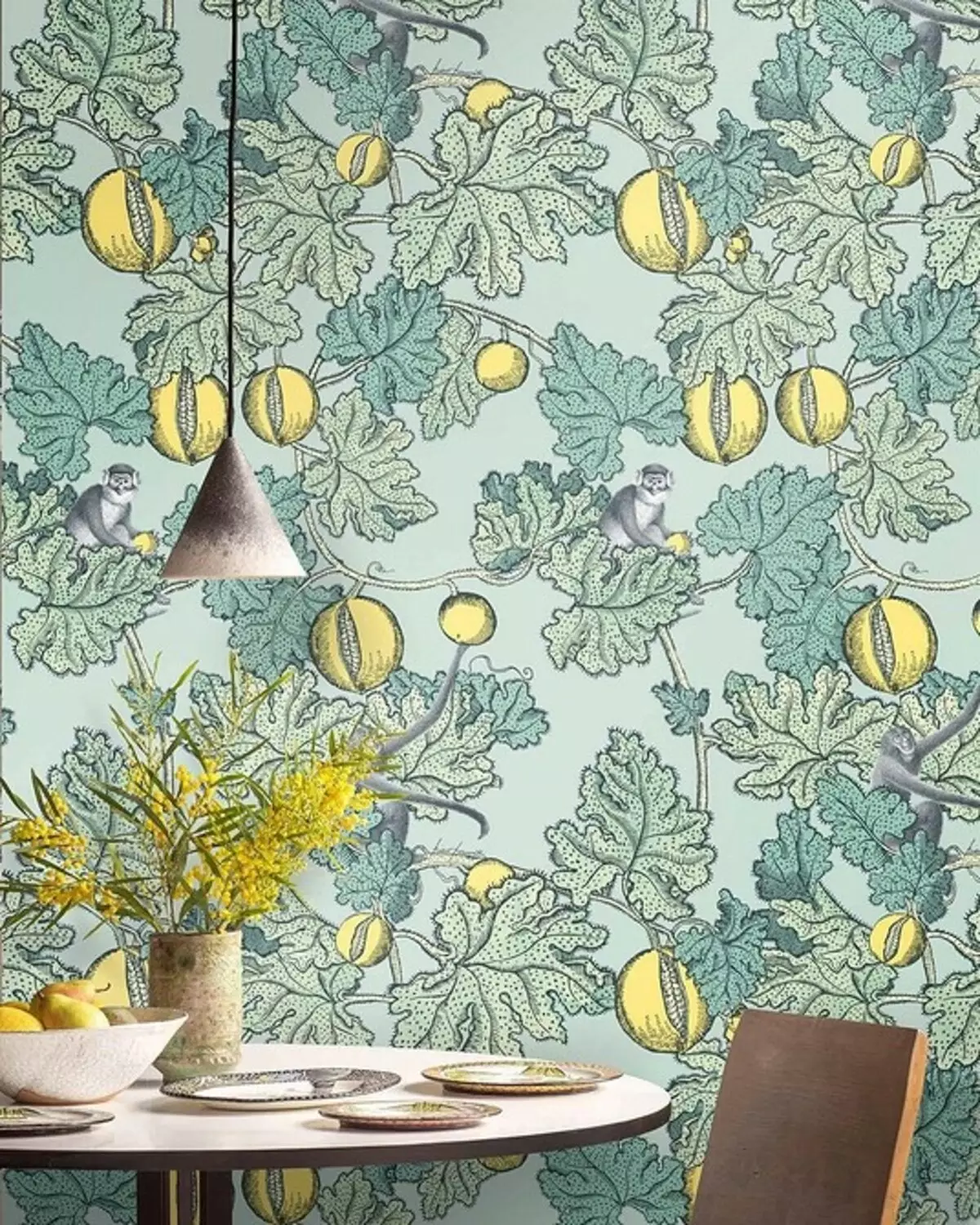 How to choose wallpaper in the living room, observing the interior design rules 9985_23