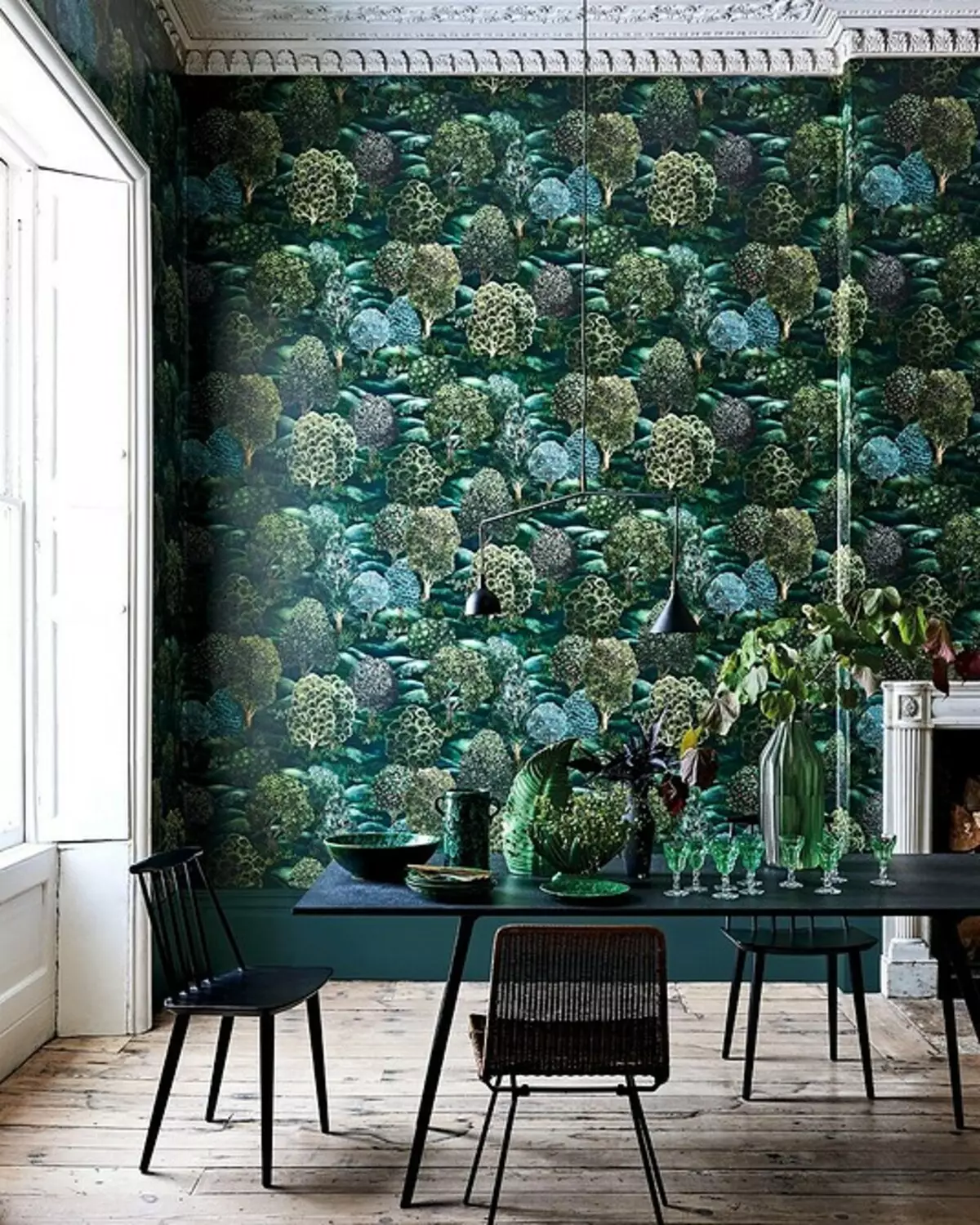 How to choose wallpaper in the living room, observing the interior design rules 9985_24