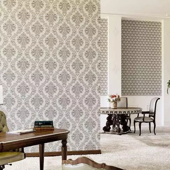 Cara milih wallpaper ing ruang tamu, mirsani aturan desain interior 9985_67