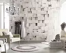 Cara milih wallpaper ing ruang tamu, mirsani aturan desain interior 9985_77